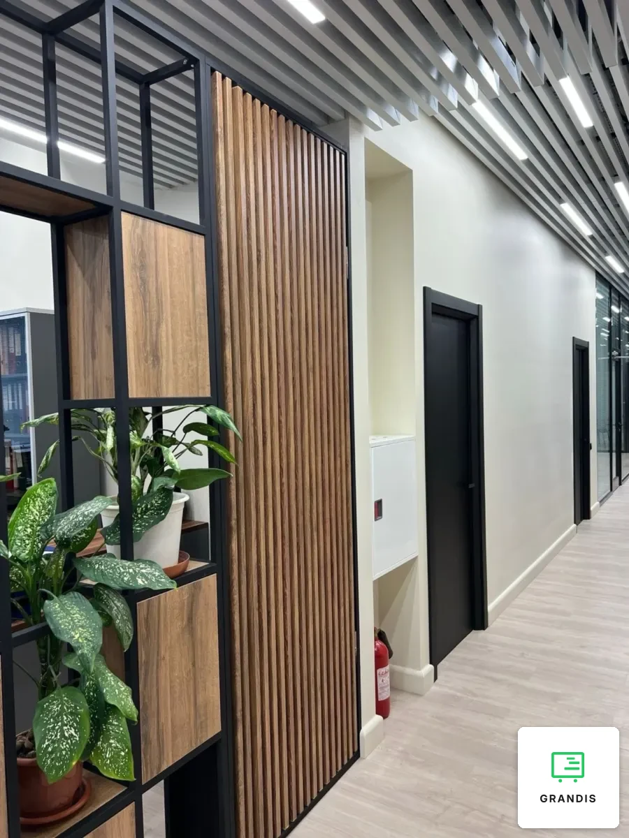 Industrial-Style Office Corridor