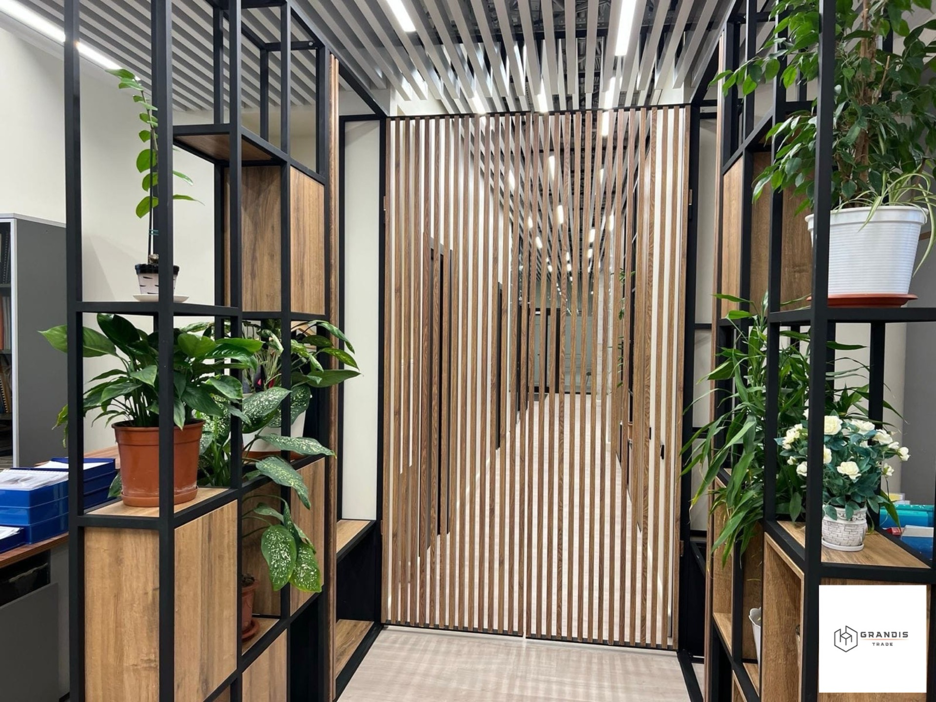 Industrial-Style Office Corridor — photo 2