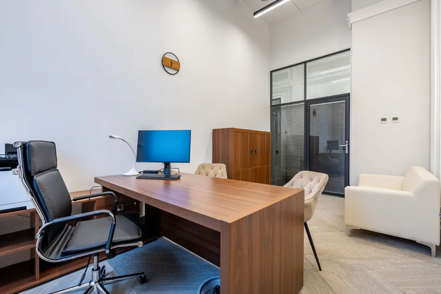 Private Offices with Walnut-Decor Furniture